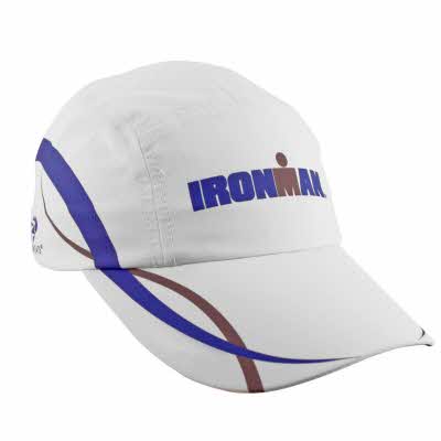 ironman race hat white blue